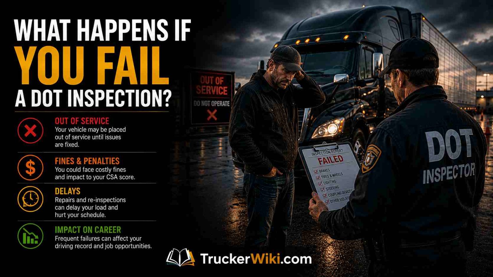 feature image for article: What Happens If You Fail a DOT Inspection?