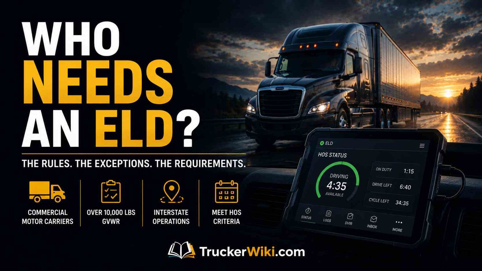 feature image for article: Who Needs an ELD? Full Exemptions List 2026