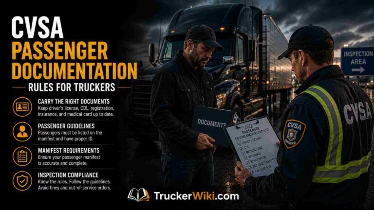 feature image for article: CVSA Passenger Documentation Rules for Truckers